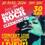 Lire la suite à propos de l’article Les 30 ans de Rolling Rock & concert de Livevil – Clermont-Ferrand